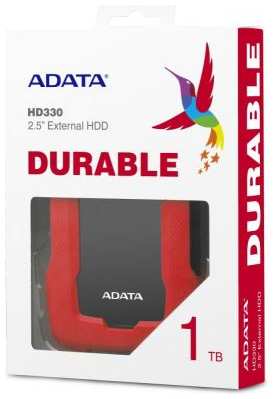 ADATA Внешний жесткий диск 2.5 1 Tb USB 3.1 A-Data AHD330-1TU31-CRD HD330 красный 2034681334