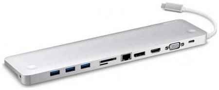 Концентратор Aten UH3234-AT внешн., 8 портов:3xUSB 3.1 Gen 1+HDMl+DP+VGA+RJ45+3.5mm jack, USB 3.1, питание от шины, некаскадируемый, (одиночное подкл