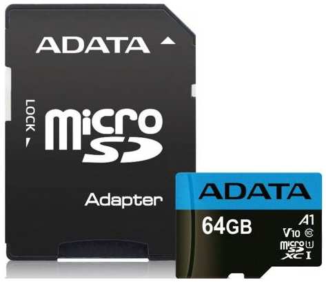 Micro SecureDigital 64Gb A-DATA AUSDX64GUICL10A1-RA1 2034684469