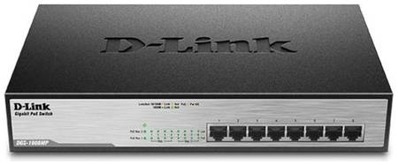 Коммутатор D-Link DGS-1008MP / B1A 8G 8PoE 125W неуправляемый (DGS-1008MP/B1A)
