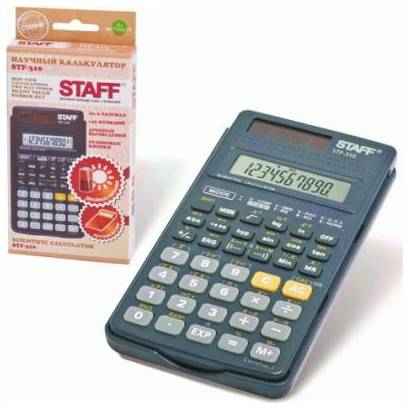 Калькулятор инженерный STAFF STF-310 10+2-разрядный черный