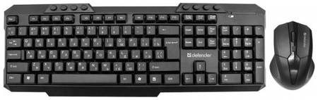 Беспроводной набор Клавиатура + Мышь Jakarta C-805 RU, черный,полноразмерный DEFENDER