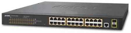 Planet IPv4, 24-Port Managed 802.3at POE+ Gigabit Ethernet Switch + 2-Port 100 / 1000X SFP (300W) (GS-4210-24P2S)