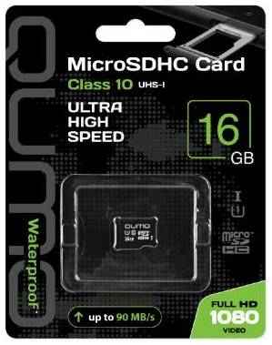 Micro SecureDigital 16Gb QUMO QM16GMICSDHC10U1NA {MicroSDHC Class 10 UHS-I}