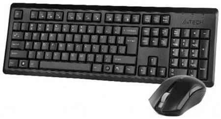 A4Tech Клавиатура + мышь A4 V-Track 4200N клав:черный мышь:черный USB беспроводная