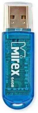 Флеш накопитель 64GB Mirex Elf, USB 2.0, Синий (13600-FMUBLE64)