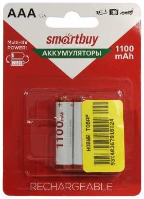 Smart Buy Smartbuy AAA/2BL 1100 mAh (24/240) (SBBR-3A02BL1100) (2шт. в уп-ке) 2034730475