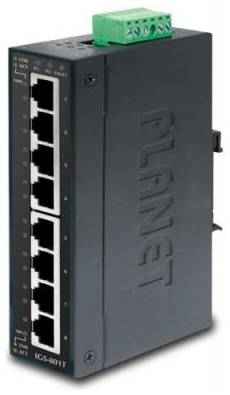 Planet IP30 Slim type 8-Port Industrial Gigabit Ethernet Switch (-40 to 75 degree C) (IGS-801T)
