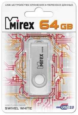 Флешка 64Gb Mirex Swivel USB 2.0 белый 13600-FMUSWT64