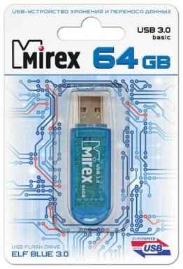 Флешка 64Gb Mirex Elf USB 3.0 синий 13600-FM3BEF64 2034744070