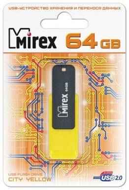 Флешка 64Gb Mirex City USB 2.0 желтый 13600-FMUCYL64 2034744076