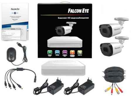 Falcon Eye FE-104MHD KIT Light SMART Комплект видеонаблюдения 4-х канальный гибридный(AHD,TVI,CVI,IP,CVBS) регистратор; Видеовыходы: VGA;HDMI; Видеовх