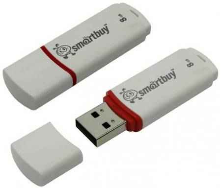 Флешка 8Gb Smart Buy Crown USB 2.0 белый SB8GBCRW-W
