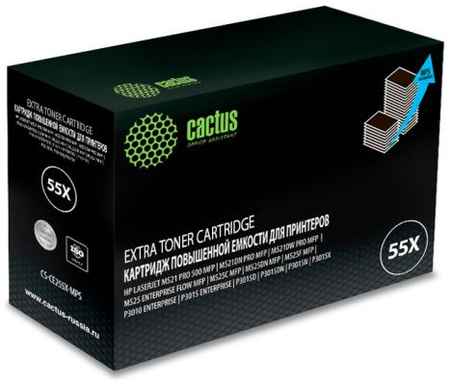 Тонер Картридж Cactus CS-CE255X-MPS черный (15000стр.) для HP LJ P3015 2034765333