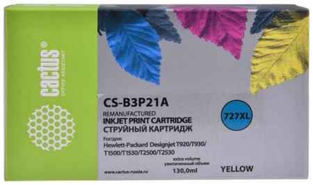 Картридж струйный Cactus №727 CS-B3P21A желтый (130мл) для HP DJ T920/T1500/T2530 2034765378