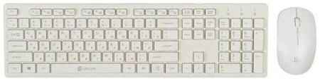 Клавиатура + мышь Oklick 240M клав:белый мышь:белый USB беспроводная slim Multimedia 2034777850