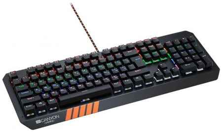 CANYON CND-SKB6-RU {Wired multimedia gaming keyboard with lighting effect, 108pcs rainbow LED, Numbers 104keys, RU+EN double injection layout, cable} 2034782986