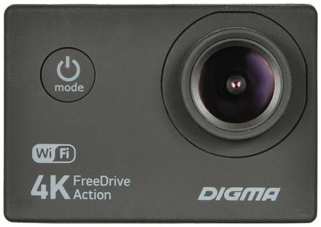 Видеорегистратор Digma FreeDrive Action 4K WiFi черный 8Mpix 2160x3840 2160p 140гр