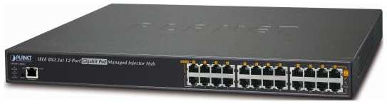 Planet 12-Port 802.3at 30w Managed Gigabit High Power over Ethernet Injector Hub (full power - 350W) 2034797879