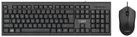 Комплект (клавиатура + мышь) CBR KB SET 711 проводной, USB, длина кабеля 1,8 м; клавиатура: полноразмерная, 104 клавиши; мышь: оптическая, 1200 dpi, 3 2034797912