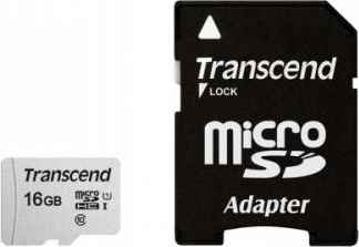 Карта памяти MicroSDHC 16Gb Transcend S300 Class10 UHS-1, U1+ адаптер [TS16GUSD300S-A]