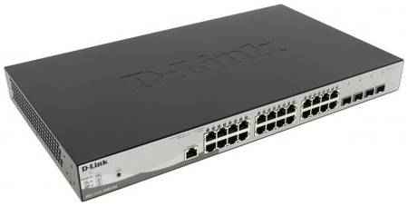 Коммутатор D-Link DGS-1210-28MP/ME/B1A Управляемый коммутатор 2 уровня с 24 портами 10/100/1000Base-T и 4 портами 1000Base-X SFP (24 порта с поддержко 2034839522