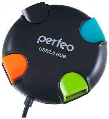 Perfeo USB-HUB 4 Port, (PF-VI-H020 Black) чёрный 2034852975