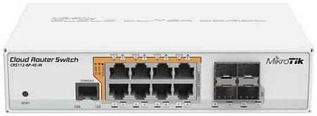Коммутатор MikroTik CRS112-8P-4S-IN управляемый 8 портов 10 / 100 / 1000Mbps
