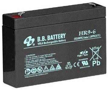 B.B. Battery Батарея для ИБП BB HR 9-6 6В 9Ач