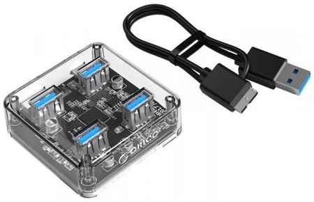 Концентратор USB Type A Orico MH4U-U3 4 х USB 3.0 прозрачный