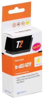 Картридж T2 для Canon IC-CCLI-521Y MP540/620/630/980/Pixma iP4700/MX860/870, желтый, с чипом 203490647