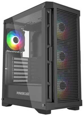 Powercase Ultimate , Tempered Glass, 4x 120mm ARGB fans, ARGB HUB, ATX (CUB-A4)