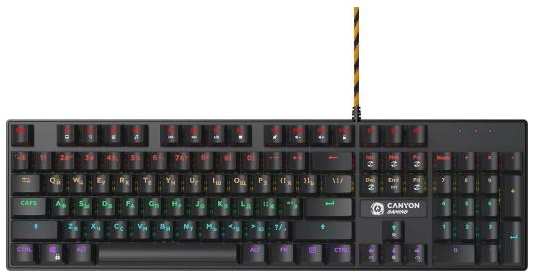 Canyon Wired black Mechanical keyboard with colorful lighting system 104pcs rainbow backlight LED,also can custmized backlight,1.8M braided cable length ,ru 2034914437