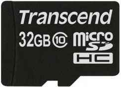Карта памяти MicroSDHC 32GB Transcend Class10 (TS32GUSDC10, без адаптера)