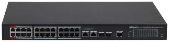 DAHUA 24-портовый гигабитный управляемый коммутатор с PoE, уровень L2 Порты: 24 RJ45 10/100/1000Мбит/с; IEEE802.3af/IEEE802.3at/Hi-PoE/IEEE802.3bt, 2 2034924329