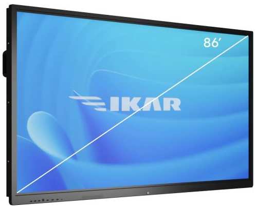 Панель Ikar 86 ИП 86-214-410 черный IPS LED 8ms 16:9 DVI HDMI M/M матовая 1200:1 400cd 178гр/178гр 3840x2160 VGA DP UHD USB 86кг (RUS) 2034924889