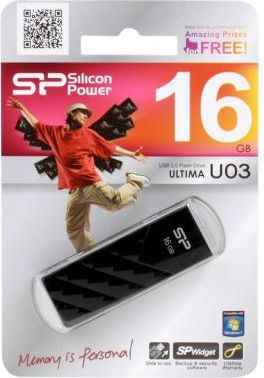 Внешний накопитель 16GB USB Drive Silicon Power Ultima U3 Black SP016GBUF2U03V1K