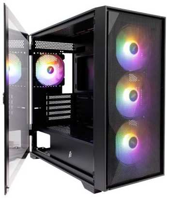 Корпус microATX 1stPlayer DK D6 Black Без БП чёрный 2034929247