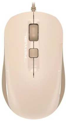 Мышь A4Tech Fstyler FM26S бежевый/коричневый оптическая (1600dpi) silent USB для ноутбука (4but) 2034940437