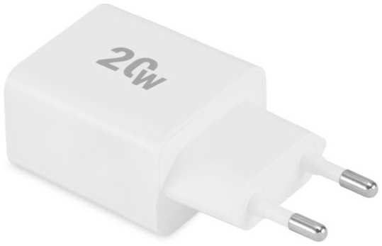 Сетевое зар./устр. Digma DGW2D 20W 3A+1A (PD+QC) USB-C/USB-A универсальное белый (DGW2D0F110WH) 2034940453