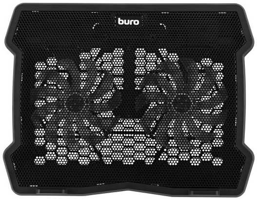 Бюрократ Подставка для ноутбука Buro BU-LCP150-B213 15335x265x22мм 74.35дБ 1xUSB 2x 140ммFAN 480г металлическая сетка/пластик