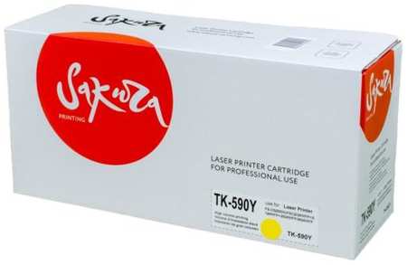 Картридж Sakura TK590Y (1T02KVANL0) для Kyocera Mita FS-C2026/FS-C2126MFP, желтый, 5000 к 2034941497