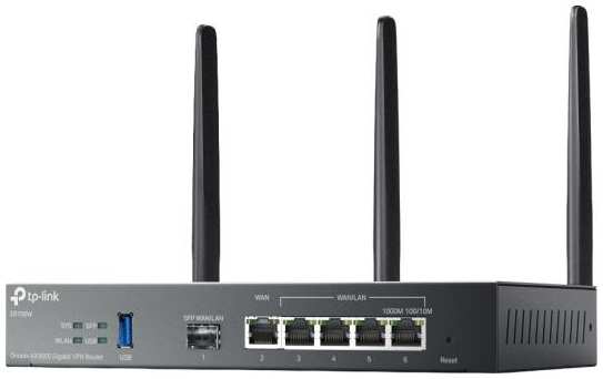 Межсетевой экран TP-Link Omada ER706W AX3000 10/100/1000BASE-TX/SFP черный 2034945772