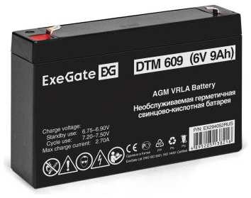 Аккумуляторная батарея ExeGate DTM 609 (6V 9Ah, клеммы F1) 2034947234
