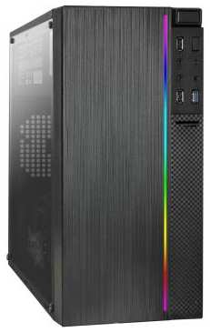 Корпус Minitower ExeGate mEVO-9301-EVO800 (mATX, БП EVO800RGB с вент. 12см, с окном, 2*USB+1*USB3.0, HD аудио, с RGB подсветкой)