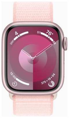 Смарт-часы Apple Watch Series 9 A2978 41мм OLED корп.розовый Sport Loop рем.розовый разм.брасл.:130-200мм (MR953LL/A) 2034948941