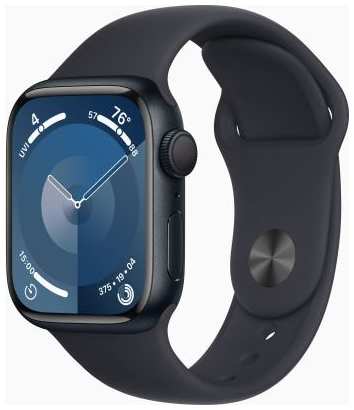 Смарт-часы Apple Watch Series 9 A2978 41мм OLED корп.темная ночь Sport Band рем.темная ночь разм.брасл.:150-200мм (MR8X3LL/A) 2034948942