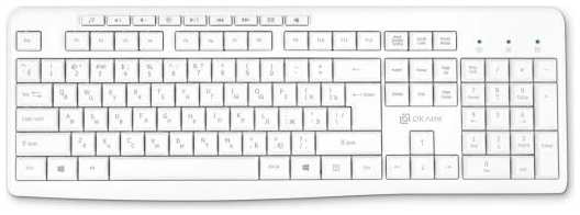 Oklick Клавиатура Оклик K225W белый USB беспроводная Multimedia (1875235) 2034949789