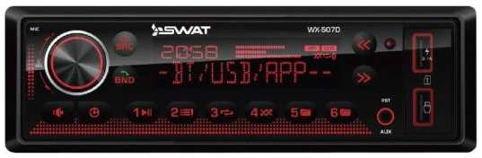 Автомагнитола Swat WX-507D 1DIN 4x50Вт v5.0 AUX DSP 3 ПДУ 2034964522