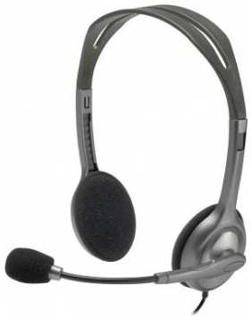 Наушники с микрофоном Logitech Stereo H110 серебристый 1.8м накладные оголовье (981-000459) 2034967013